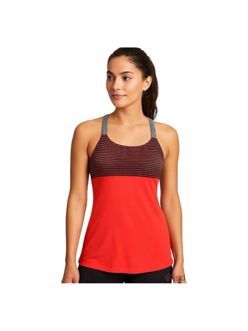 Training sport cami top red black Sz M